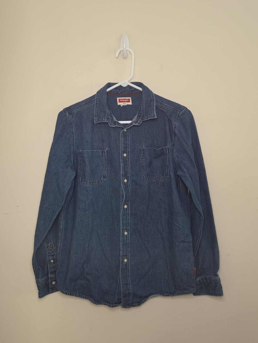 Women's Vintage Wrangler Button Down Denim Shirt Sz Small
